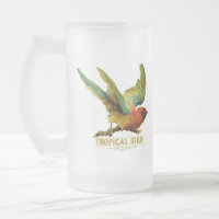 Timbre de marque Vintage Cigar pour oiseaux tropic