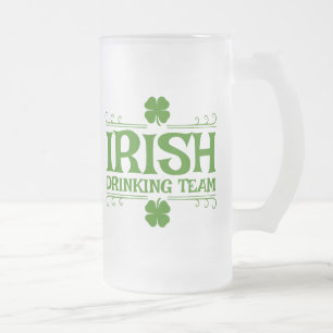 Chope Givrée Trèfle d'équipe de buveurs irlandais