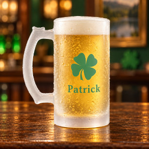 Chope Givrée Trèfle vert irlandais personnalisé prénom