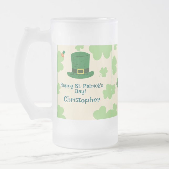 Chope Givrée Trèfles, lutins & Bière glacée au Pot d'Or  (Gauche)