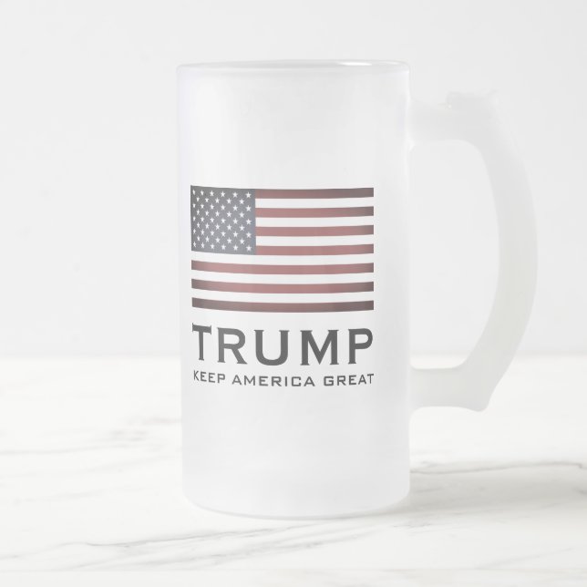 Chope Givrée Trump beer stein glass - Keep America Great (Droit)