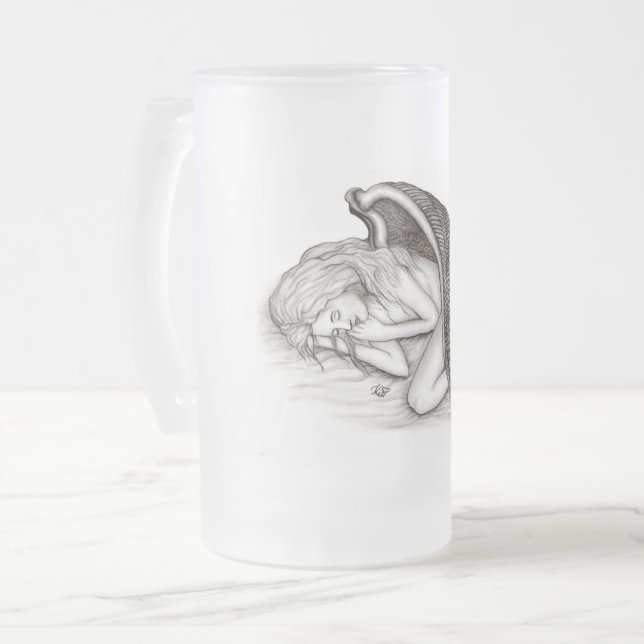 Chope Givrée Un Angel endormi, noir et blanc (Devant gauche)