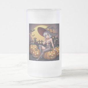 Chope Givrée Une sorcière d'Halloween aux yeux verts sur Jack-O