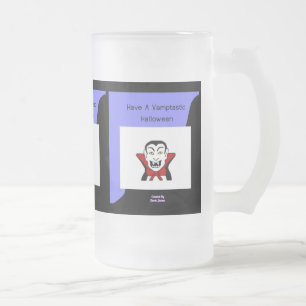 Chope Givrée Vamptastique Halloween grande pâte de verre dépoli