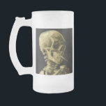 Chope Givrée Van Gogh Fumer du squelette<br><div class="desc">Mug de bière en verre dépoli avec peinture à l’huile de Vincent van Gogh Crâne d’un squelette avec cigarette brûlante (1885-1886). Un grand cadeau pour les amateurs de post-impressionnisme et d'art hollandais !</div>