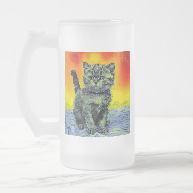 Chope Givrée Van Gogh Style Chat Sunset Beach (Gauche)