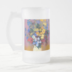 Chope Givrée Vase blanc avec fleurs Odilon Redon