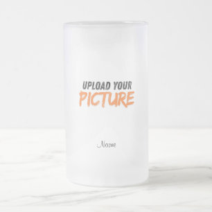 Chope Givrée Verre à bière avec photo personnalisée
