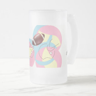 Chope Givrée Verre à bière givré : Football en mouvement.