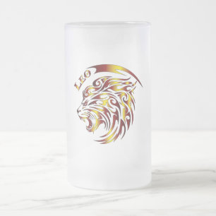 Chope Givrée Verre à bière Zodiaque Lion
