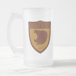 Chope Givrée Verre de bière anglaise de l'hurlement du lion