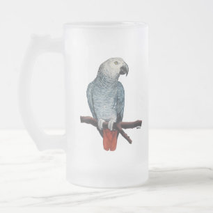 Chope Givrée Verre de bière d'art perroquet Personnaliser des M