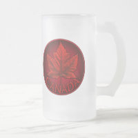Verres de souvenir de feuille d'érable du Canada
