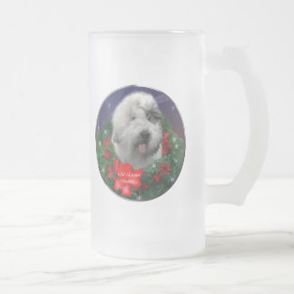 Chope Givrée Vieux anglais Sheepdog Cadeaux de Noël