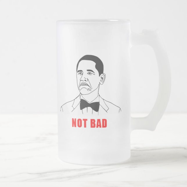 Chope Givrée Visage non mauvais de rage de meme d'Obama comique (Droit)