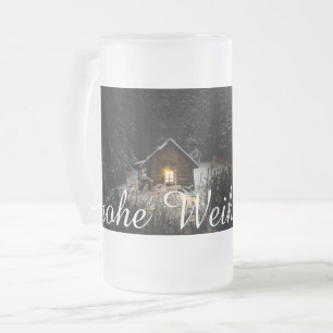 Chope Givrée Vœux de Noël avec maison de sorcière