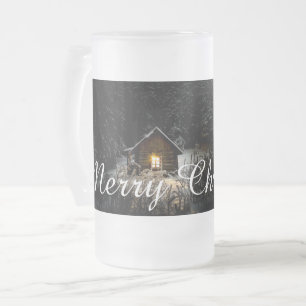 Chope Givrée Vœux de Noël avec Maison de Sorcière