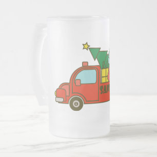 Chope Givrée Vue latérale du camion père Noël Joyeux Noël