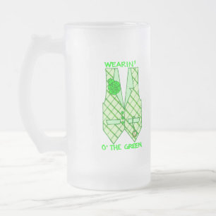 Chope Givrée Wearin' O' Le vert Leprechaun Verre Stein