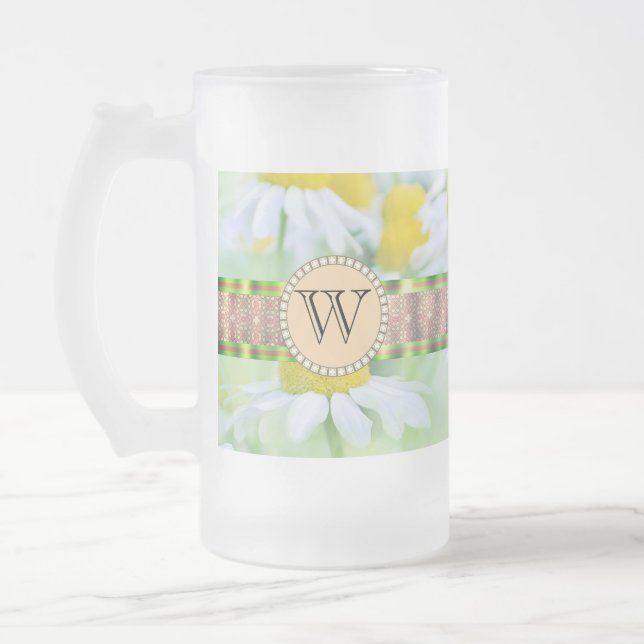 Chope Givrée White Daisy's in Green Meadow Monogramme (Gauche)