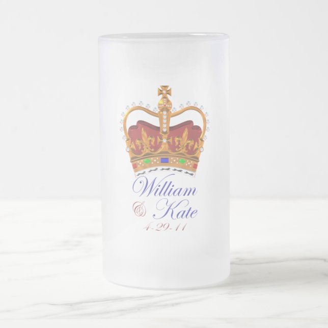 Chope Givrée William et Kate Royal Mariage Beer Glass (Centre)