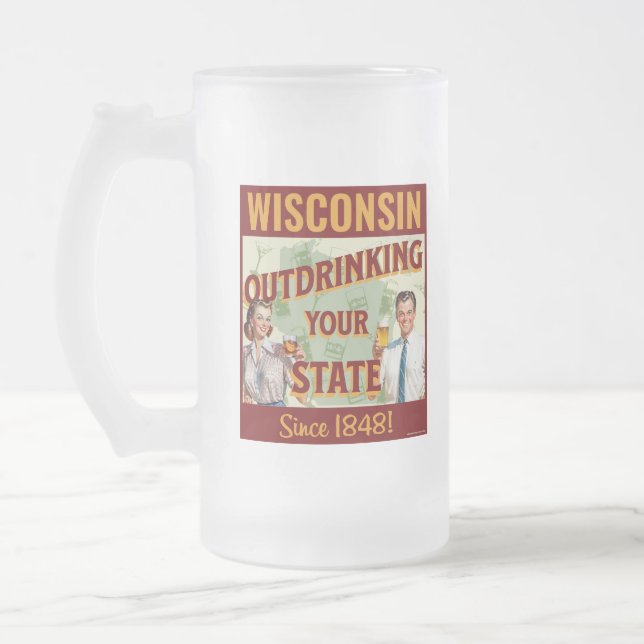 Chope Givrée Wisconsin Sortir Votre État Depuis 1848 (Gauche)