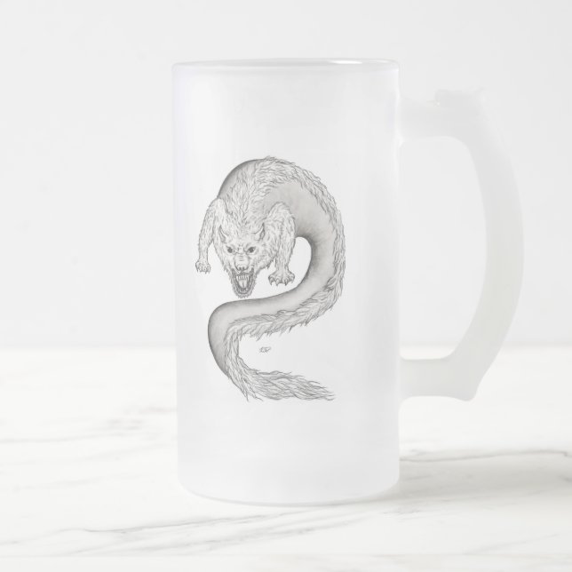 Chope Givrée Wolfdragon noir et blanc Design (Droit)