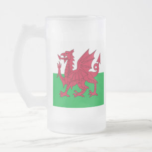 Chope Givrée Y Ddraig Goch : Verre de bière de drapeau de