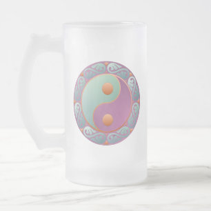 Chope Givrée Yin Yang Médaillon Violet Turquoise