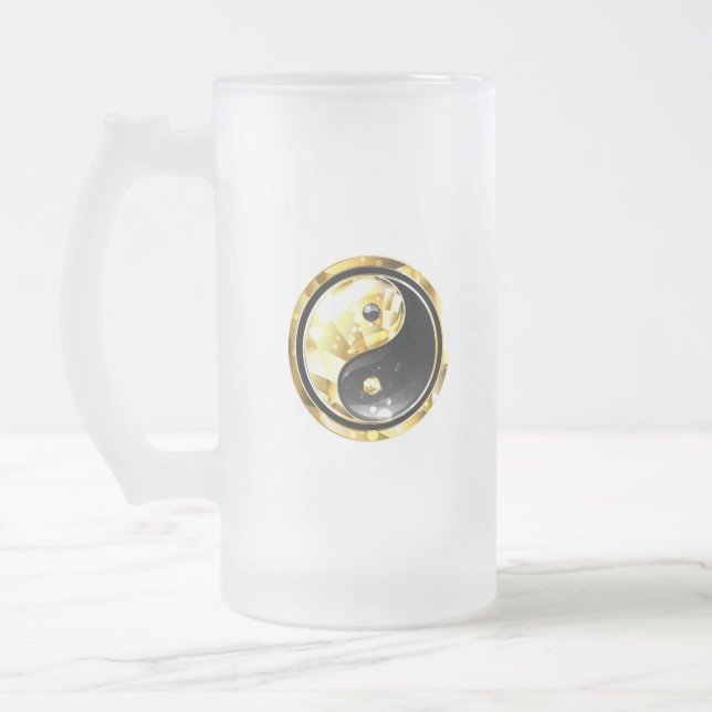 Chope Givrée Yin Yang or sur noir (Gauche)
