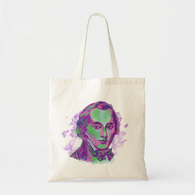 Chopin Aurora Portrait Tote Bag (Devant)