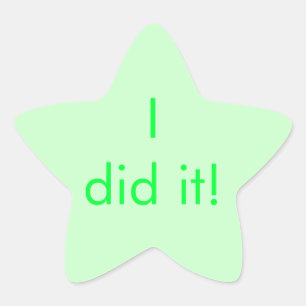 Chore Chart Sticker "Je l'ai fait!"