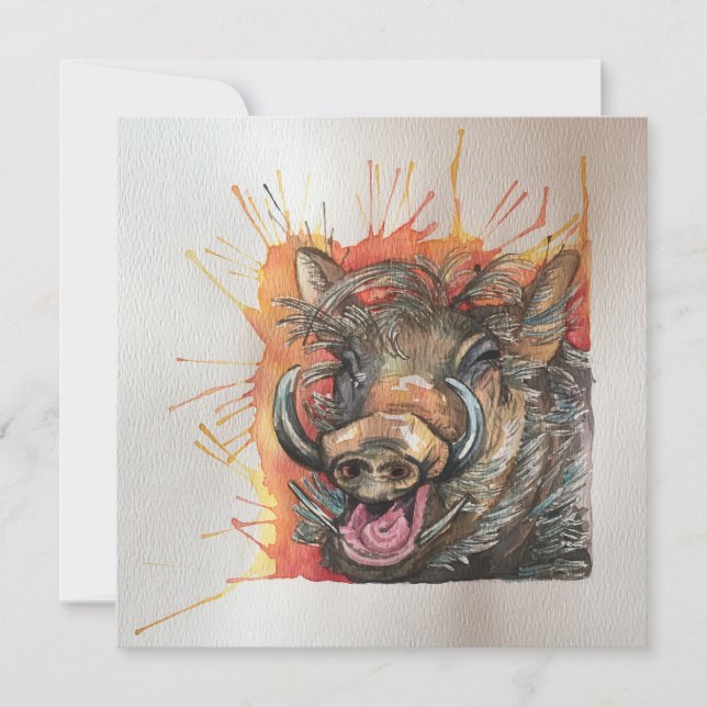 Chortling Warthode style carte postale Carte pour  (Devant)