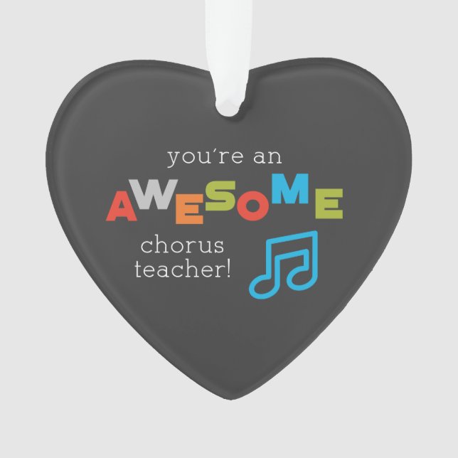 Chorus Enseignant Appréciation Day Notes, Awesome (devant)