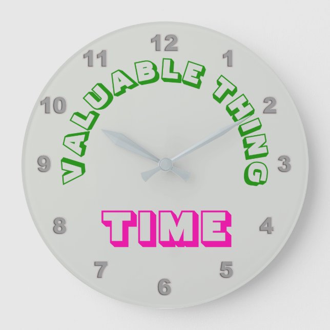 Chose utile "Time" Horloge murale (Recto)
