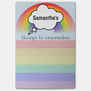 Choses d'arc-en-ciel pour se rappeler le post-it