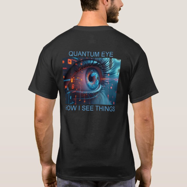 Choses de l'œil quantique hommes T-shirt noir dos (Dos)
