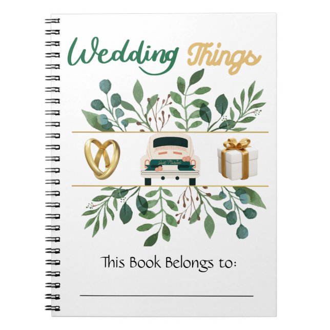 CHOSES mariages CARNET SPIRAL (Devant)