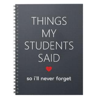 Choses que mes élèves ont dites Cahier de souvenir
