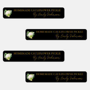 Chou-fleur fait maison chou-fleur Étiquette mince