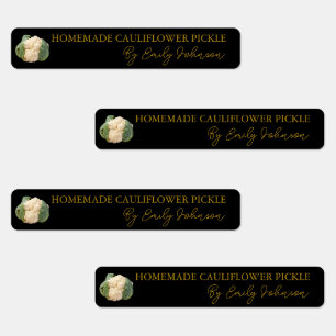 Chou-fleur fait maison chou-fleur Étiquette mince