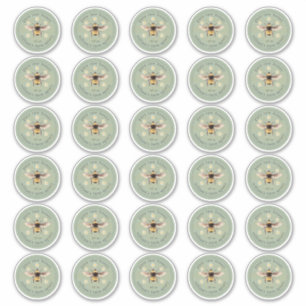 Chou Jar Étiquette Miel Bee Apiary Stickers 2 POUC