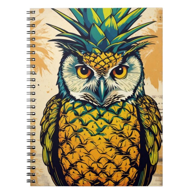 Chouette à ananas | Journal carnet (Devant)