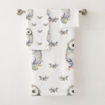 Chouette à l'aquarelle mignonne