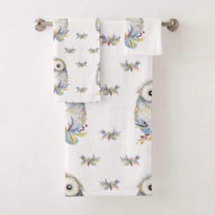 Chouette à l'aquarelle mignonne