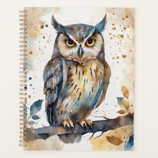Chouette aquarelle (Devant)