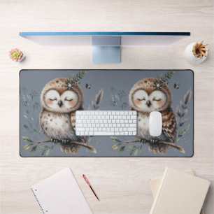 Chouette aquarelle mignonne dans un style floral b