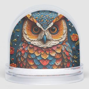 Chouette artistique colorée