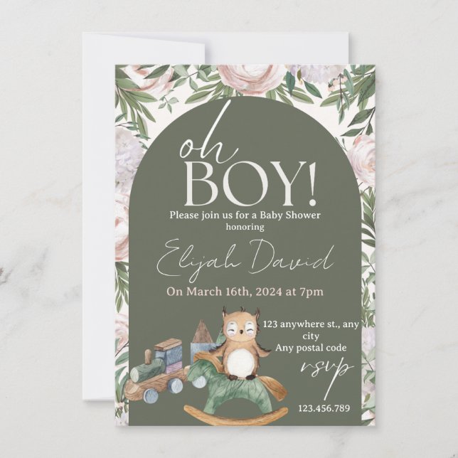 Chouette bébé avec le train choo Choo (Devant)