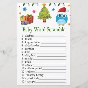 Chouette Bébé mot scramble jeu